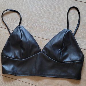 Faux Leather Crop Top